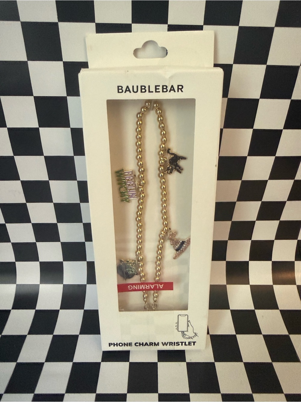 BaubleBar Witchy Gold Charm Phone Wristlet